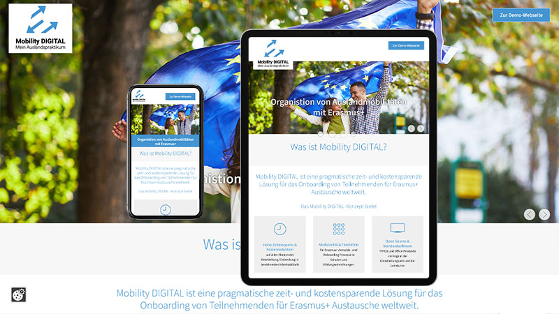 Webdesign, Typo3 & Webentwicklung für mobility digital, www.mobilitydigital.de