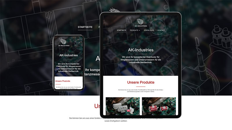Webdesign & Wordpress für AK Industries Münster, www.ak-industries.de