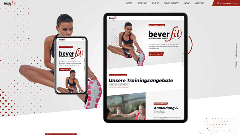Webdesign & Wordpress für Bever-Fit Ostbevern, www.bever-fit.de